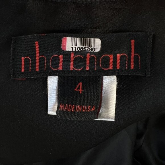 Nha Khanh Black Soft Pink Hi-Lo Formal Gown $890 - Picture 15 of 16